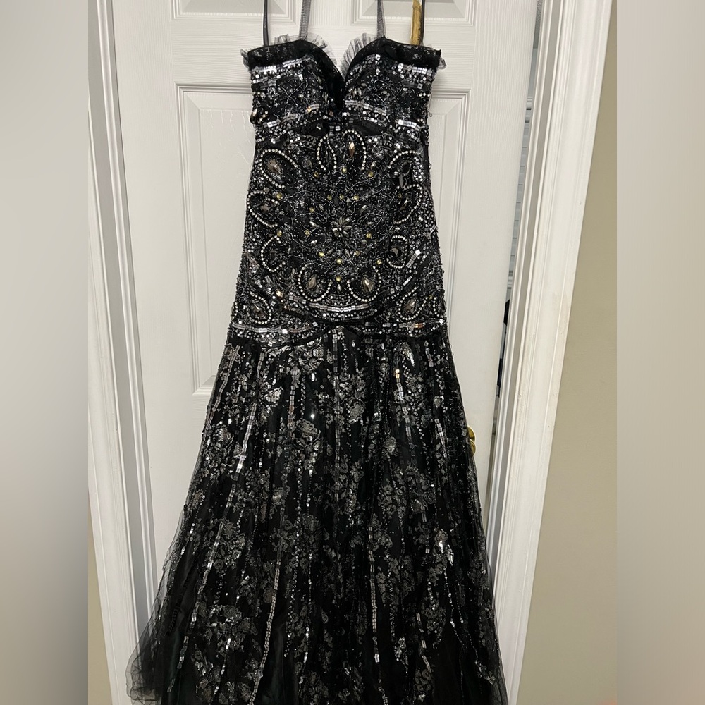 Beautiful Black Beaded Gown